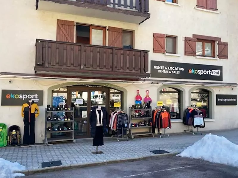 Verleihshop Ekosport-Rent Les Luges à Foin in 10 rue Jean Jaurès, Bozel