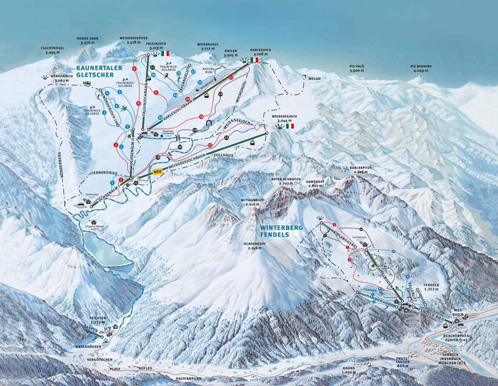 Skimap Kaunertal