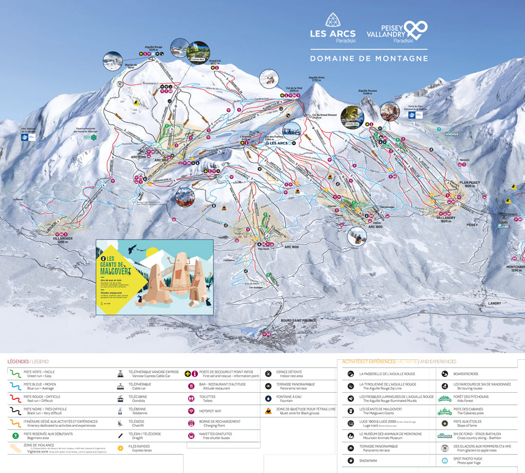 Skimap Les Arcs 1600